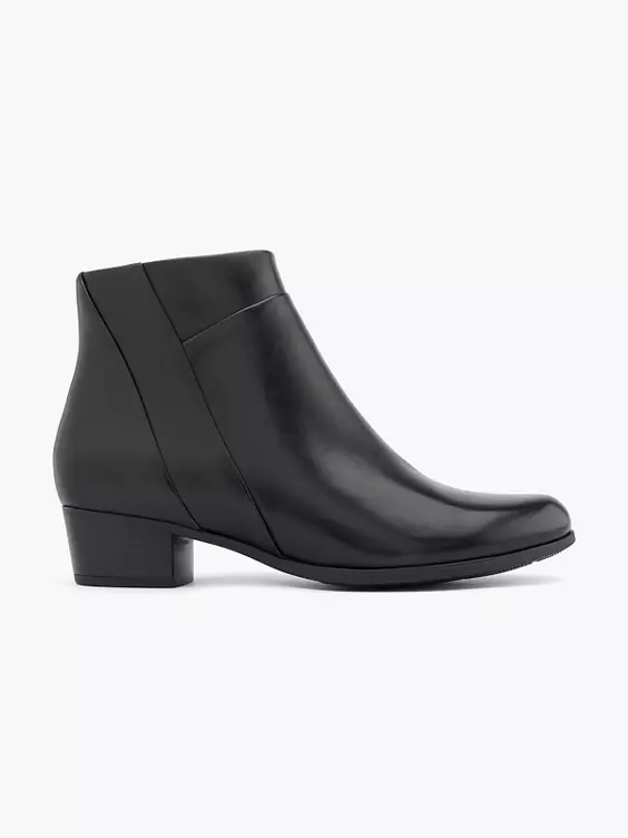 5th Avenue  Black Leather Panelled Mini Boot