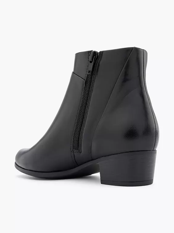 5th Avenue  Black Leather Panelled Mini Boot