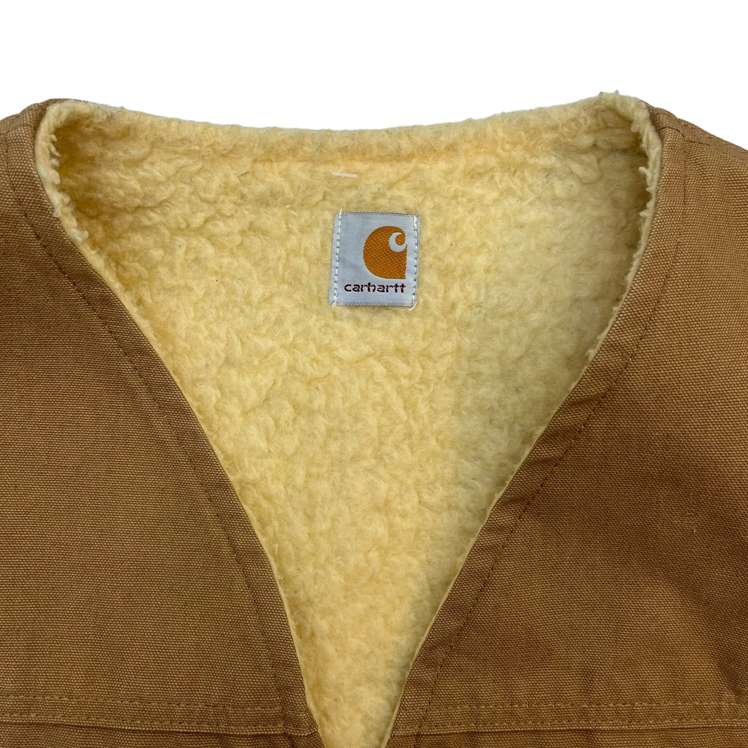 60’s Carhartt Sherpa Lined Vest Brown