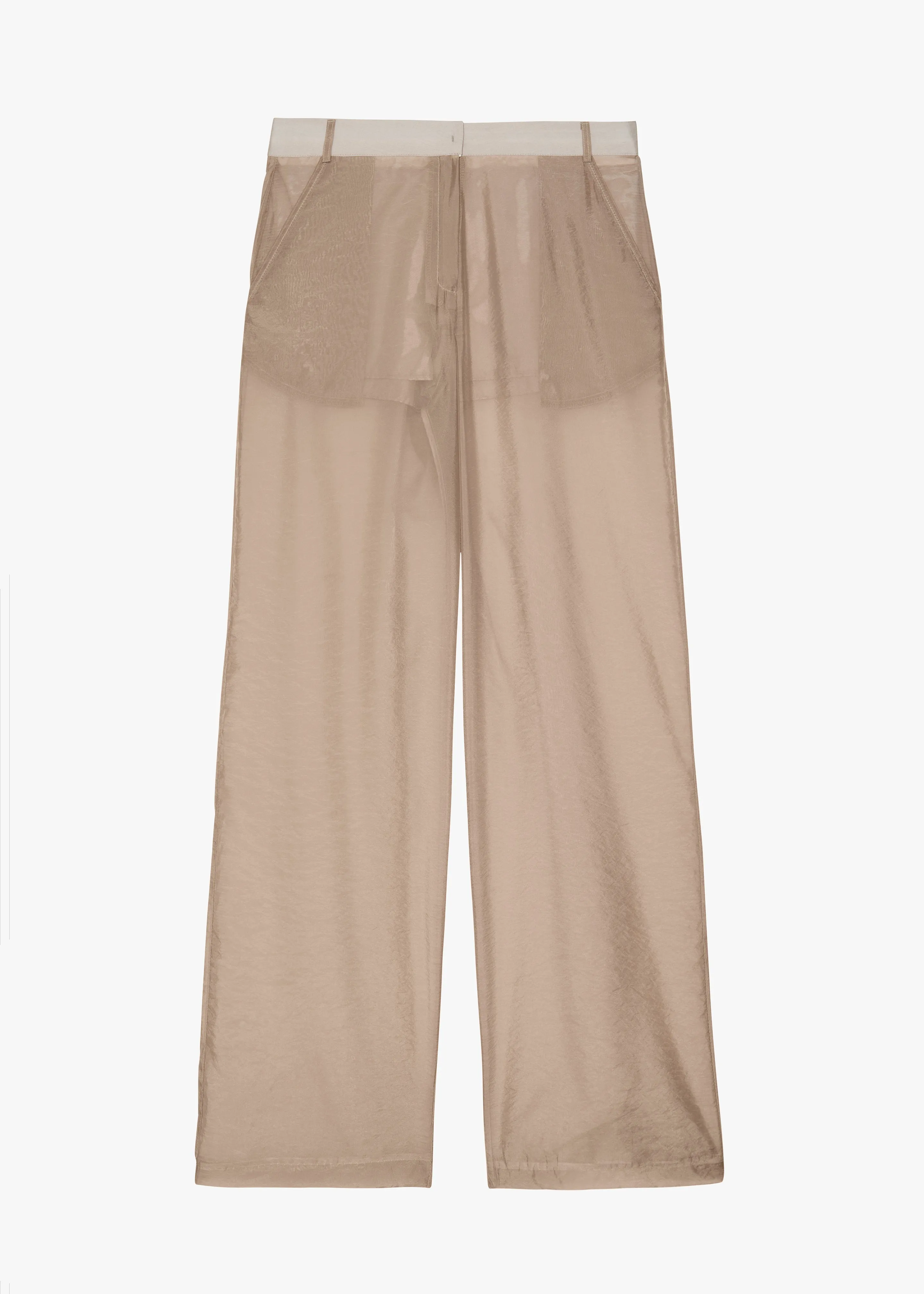 Abra Sheer Trousers - Beige