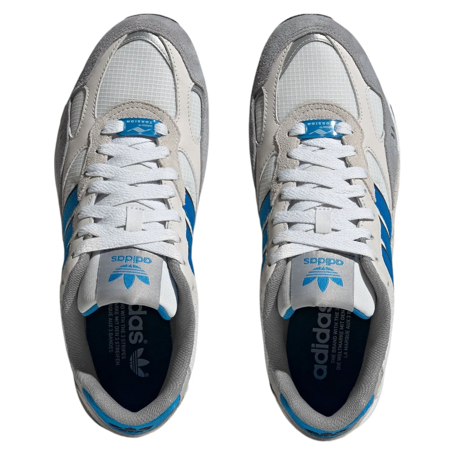 adidas Originals Torsion Super Shoes - White / Bright Blue / Grey