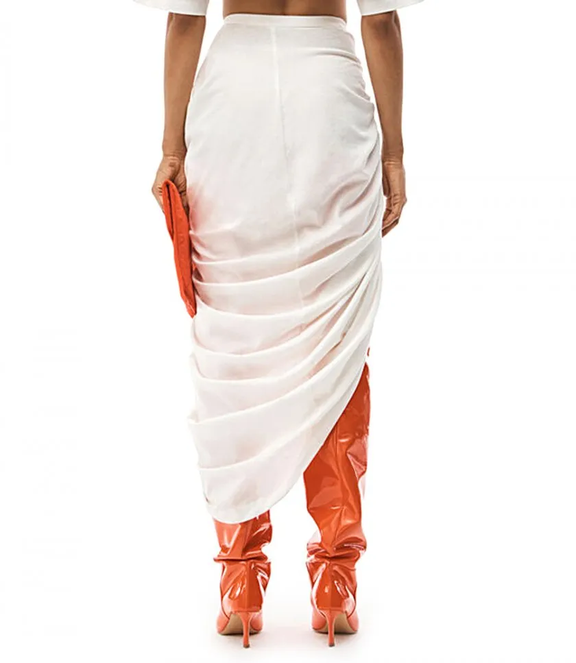 ALEXANDER WANGASYMMETRICAL DRAPED SKIRT