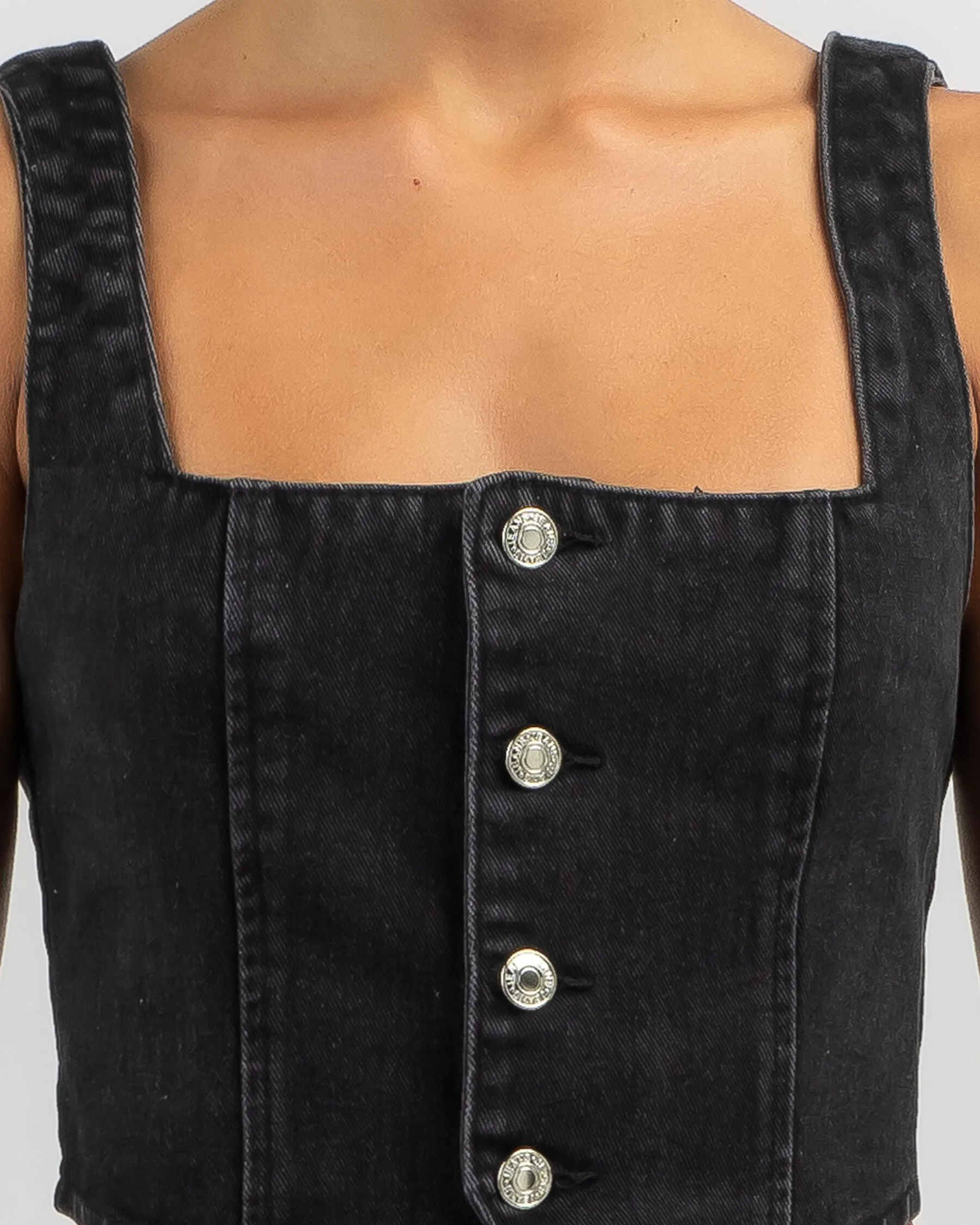 Alive Girl Aria Denim Vest Top