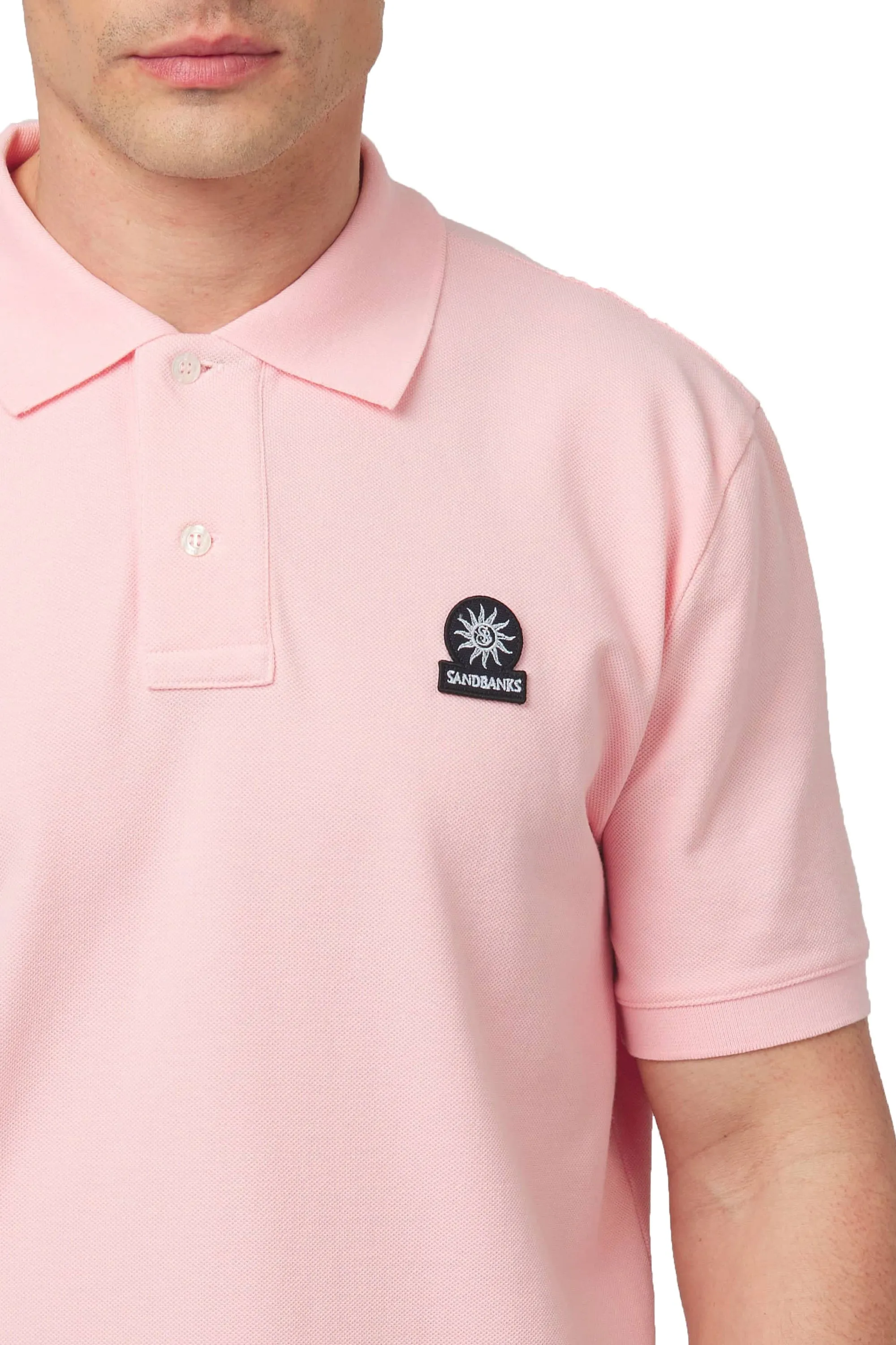 Badge Logo Polo Shirt Crystal Rose