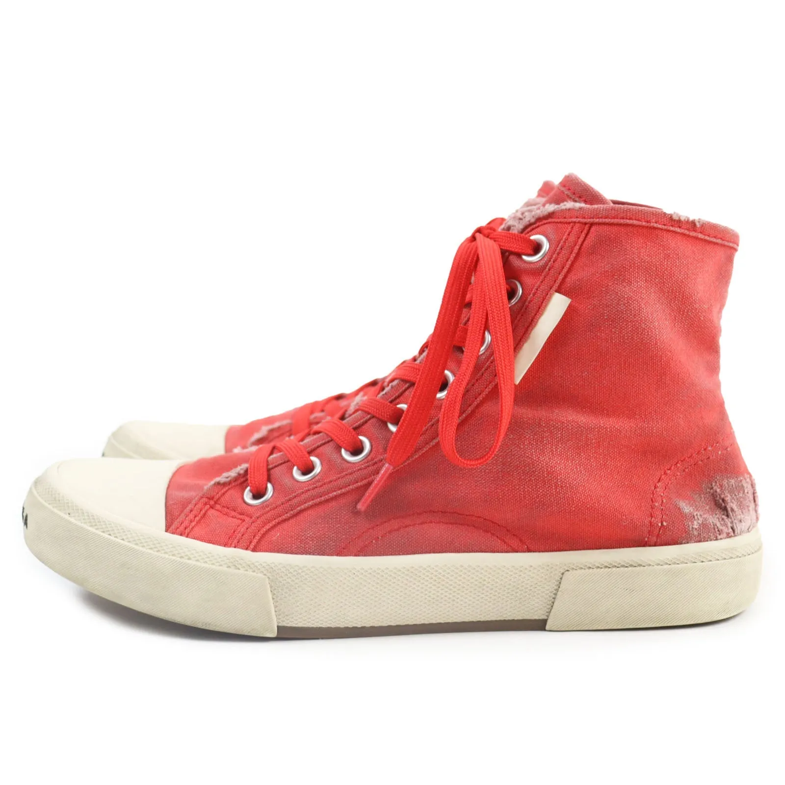 BALENCIAGA High cut sneakers 688752 Body: Canvas Red PARIS HIGH TOP mens 40