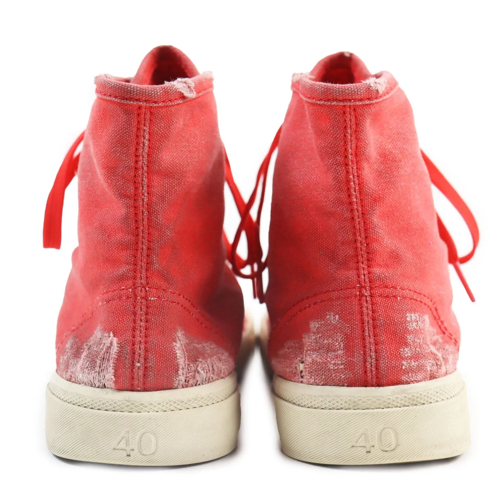 BALENCIAGA High cut sneakers 688752 Body: Canvas Red PARIS HIGH TOP mens 40