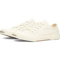 Balenciaga Men's Paris Low Canvas Sneakers in White/White