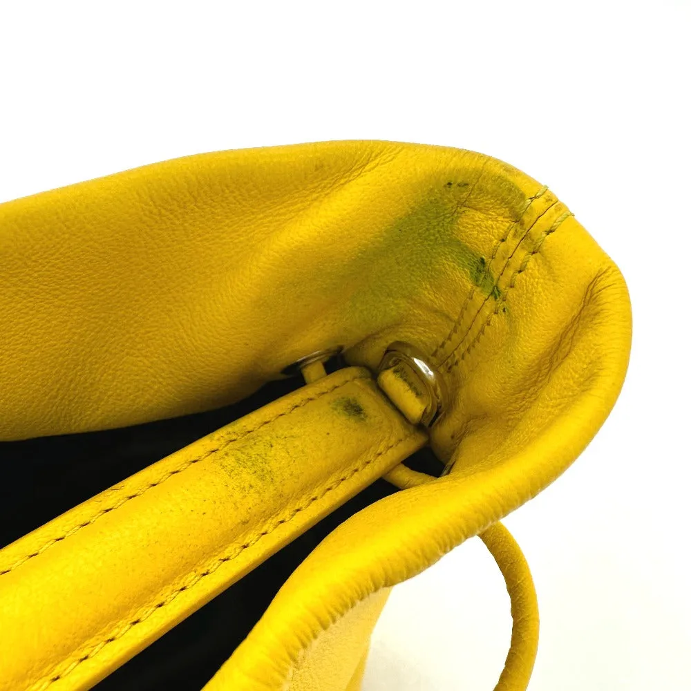 BALENCIAGA Shoulder Bag 638342 leather yellow Bucket bag EVERYDAY drawstring Women