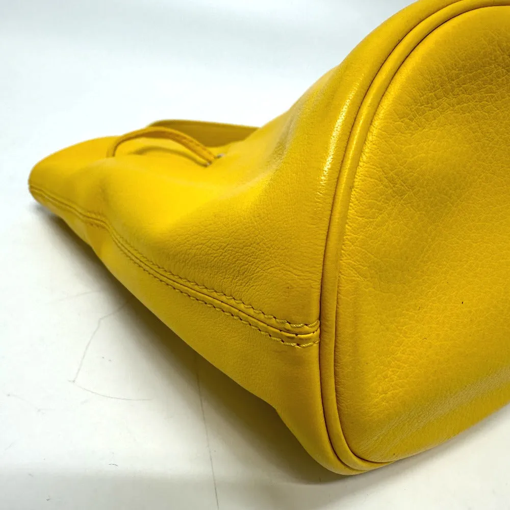 BALENCIAGA Shoulder Bag 638342 leather yellow Bucket bag EVERYDAY drawstring Women