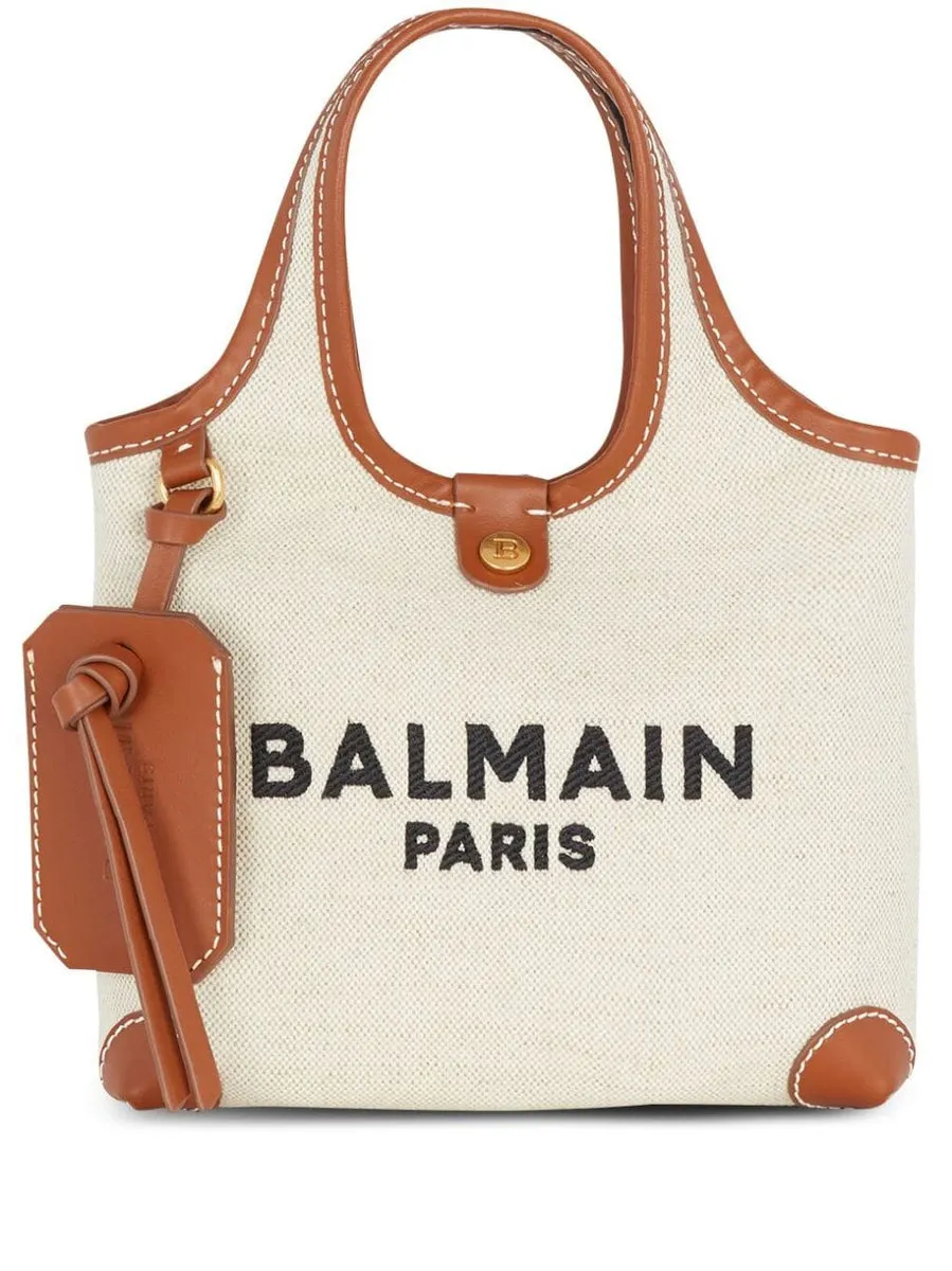 Balmain    Balmain B Army Mini Canvas And Leather Handbag