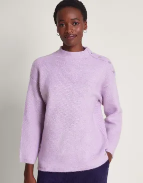 Billie Button Jumper Purple