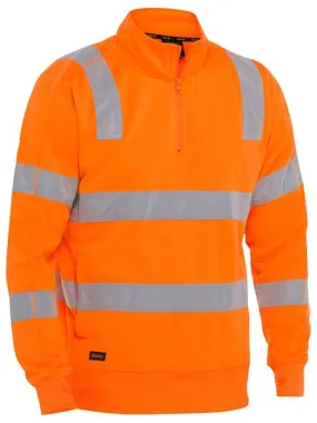 Bisley Taped Hi Vis 1/4 Zip Pullover (BK6814T)-