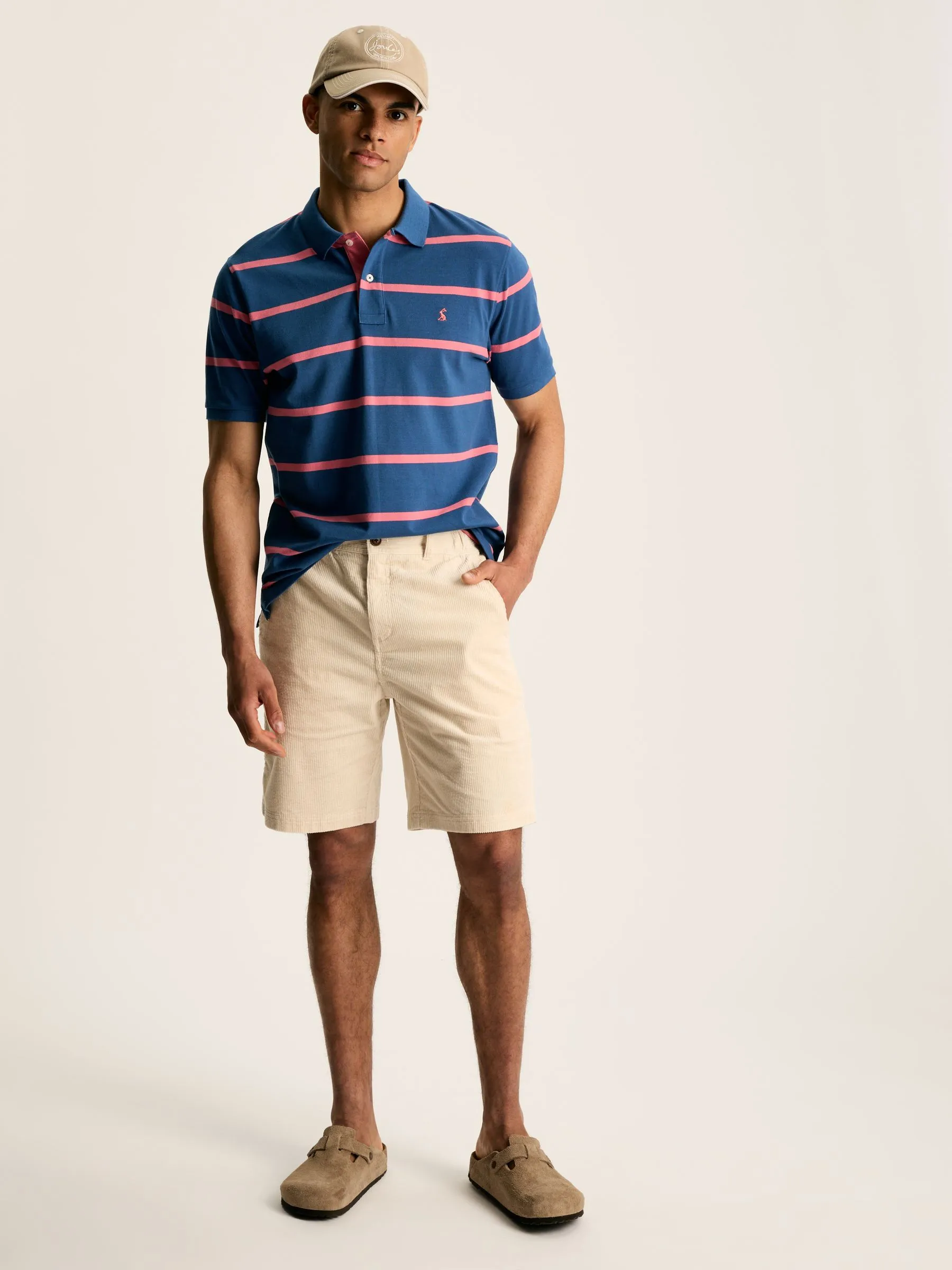 Blue/Pink Striped Polo Shirt