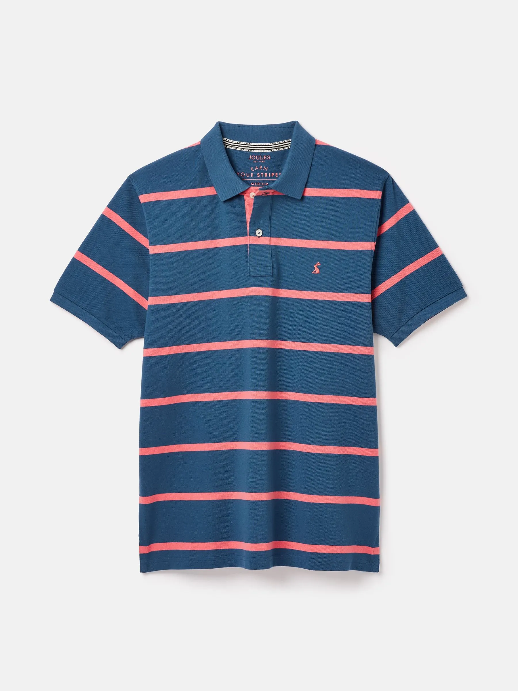 Blue/Pink Striped Polo Shirt