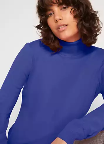 bonprix Smooth Knit Polo Neck | Grattan