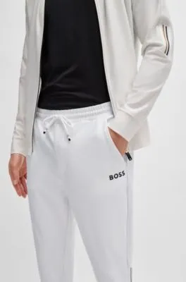 BOSS x Matteo Berrettini tracksuit bottoms with contrast tape and branding