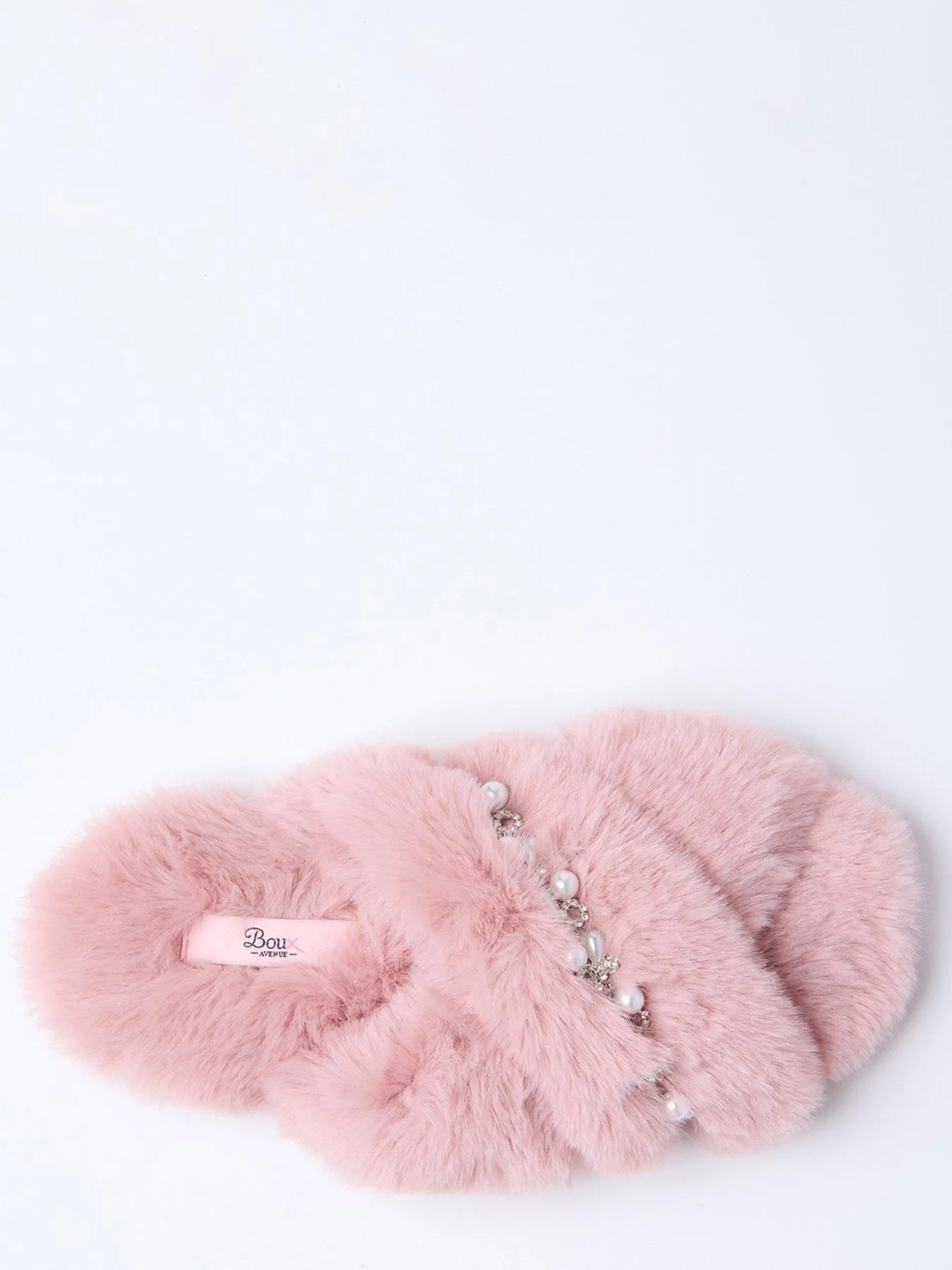 Boux Avenue Embellished Crossband Slipper - Dusky Pink