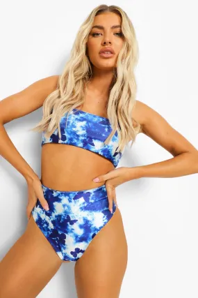 Butterfly Tie Dye High Waist Bikini Brief