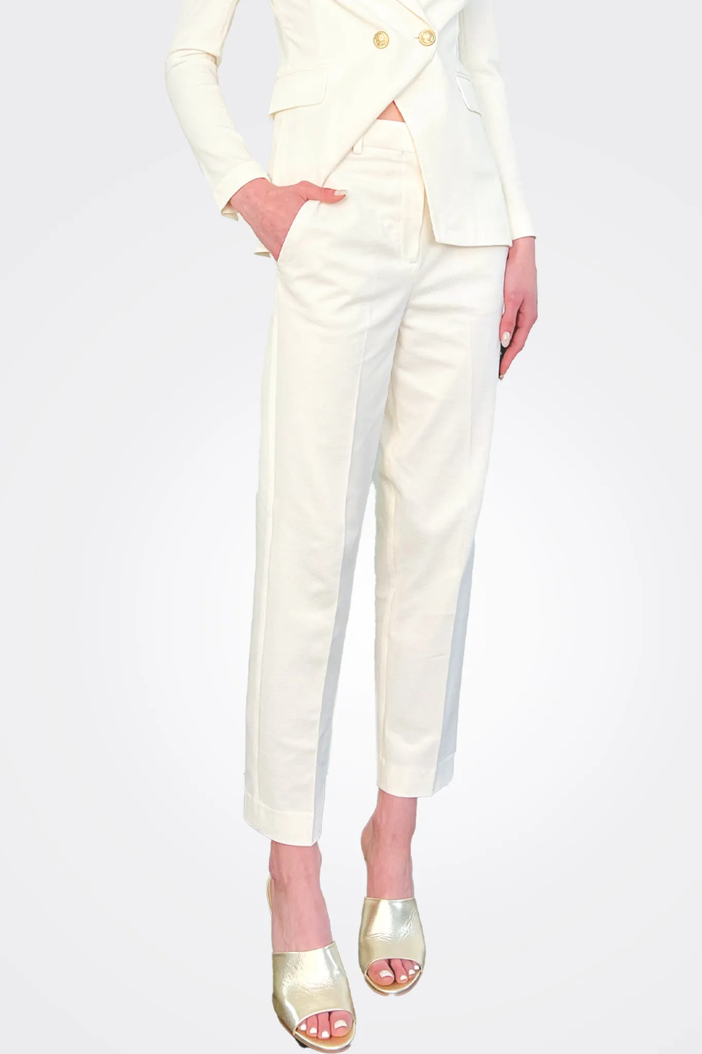 Carrot Oxford Trousers - Latte