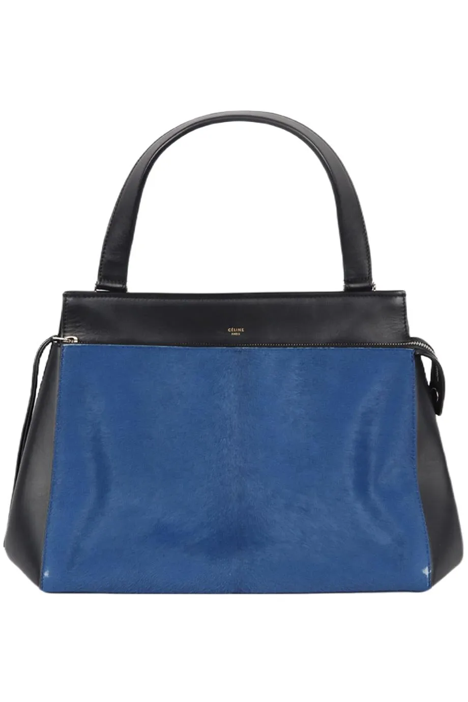 CELINE EDGE MEDIUM CALF HAIR AND LEATHER SHOULDER BAG