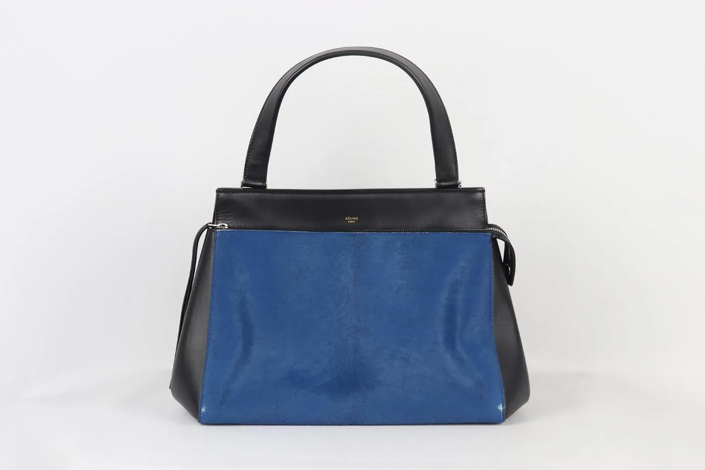 CELINE EDGE MEDIUM CALF HAIR AND LEATHER SHOULDER BAG