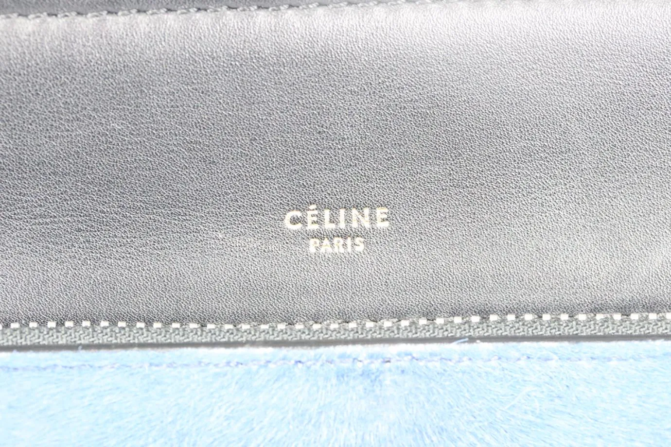 CELINE EDGE MEDIUM CALF HAIR AND LEATHER SHOULDER BAG