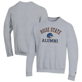 Champion  Boise State Broncos Gray Alumni Logo Arch Pullover Sweatshirt