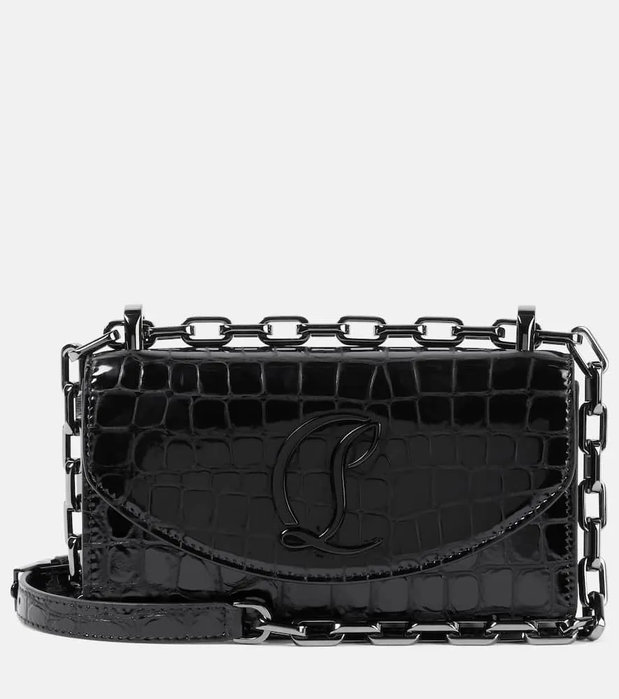 Christian Louboutin Loubi54 croc-effect leather shoulder bag