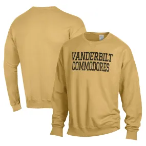 Comfort Wash Vanderbilt Commodores Gold Crewneck Pullover Sweatshirt