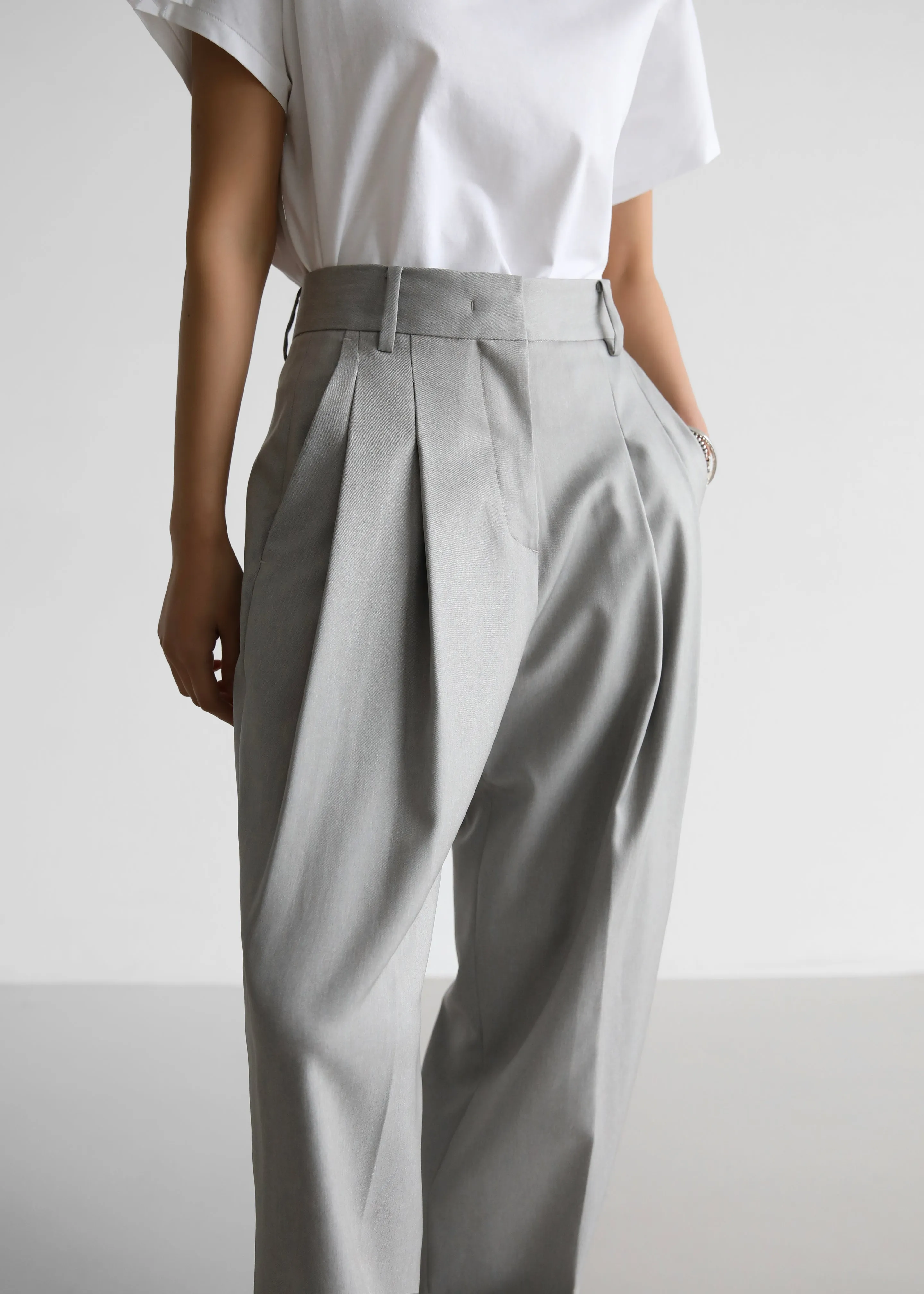 Cooper Pintuck Trousers - Grey