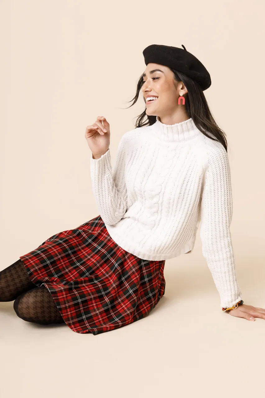 Corinne Plaid Flippy Skirt