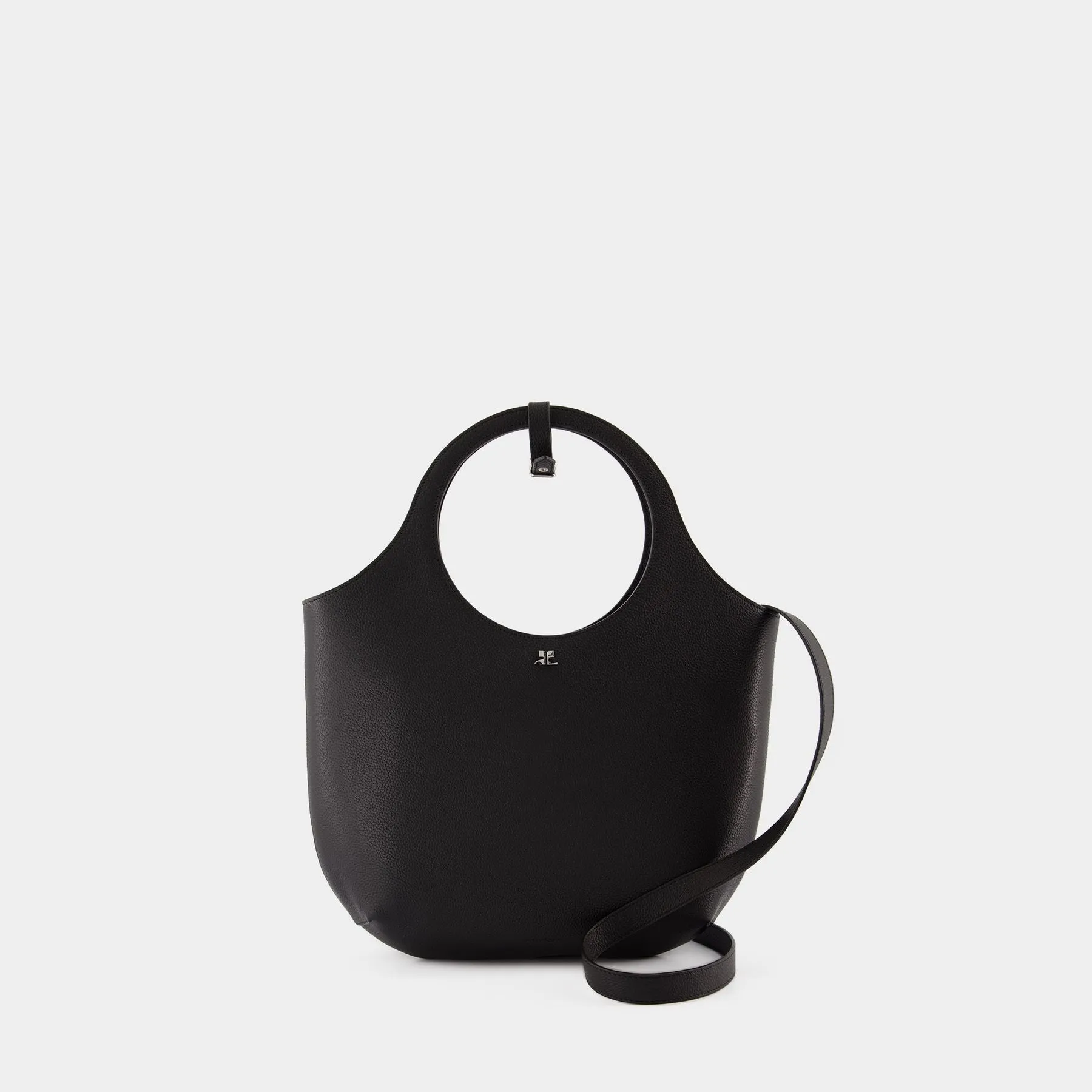 Courreges  Medium Holy Shoulder Bag - Courreges - Leather - Black