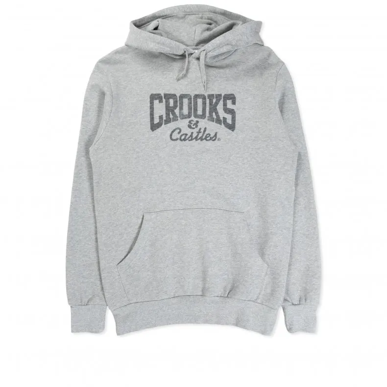 Crooks & Castles Core Logo Pullover Hooded Sweatshirt (Heather Grey)