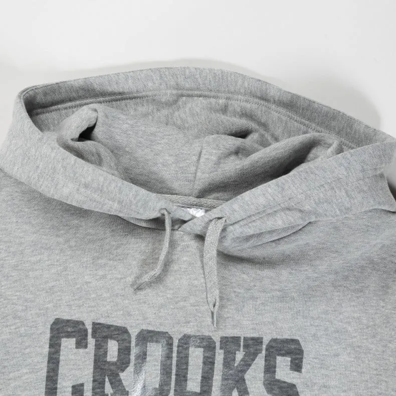 Crooks & Castles Core Logo Pullover Hooded Sweatshirt (Heather Grey)