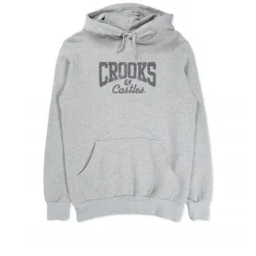 Crooks & Castles Core Logo Pullover Hooded Sweatshirt (Heather Grey)