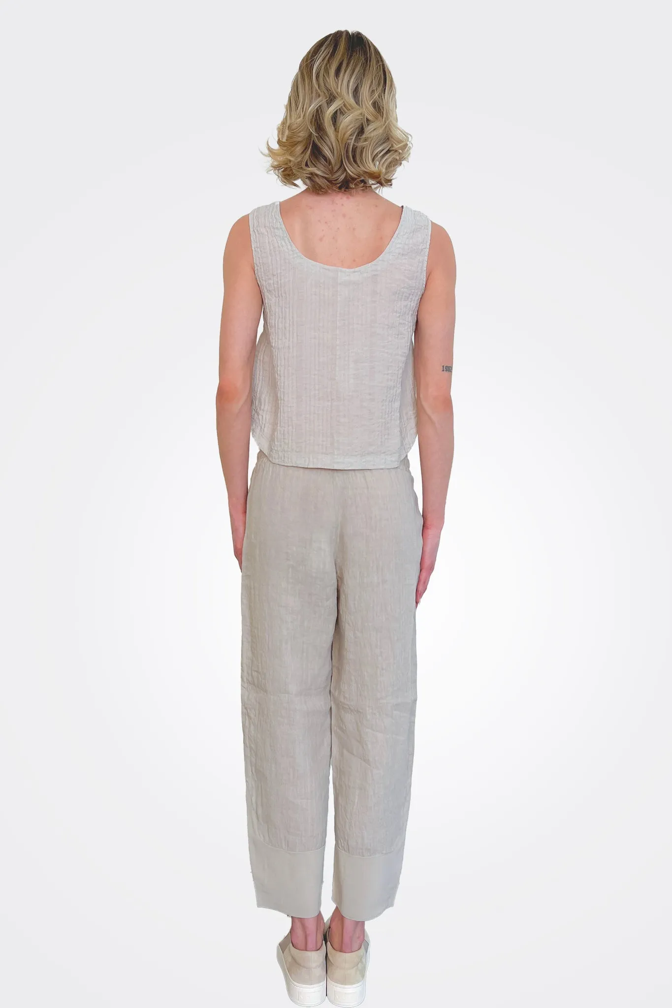 Cropped Ankle Trousers - Pearl Grey