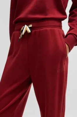 Cuffed tracksuit bottoms with signature-stripe drawcord