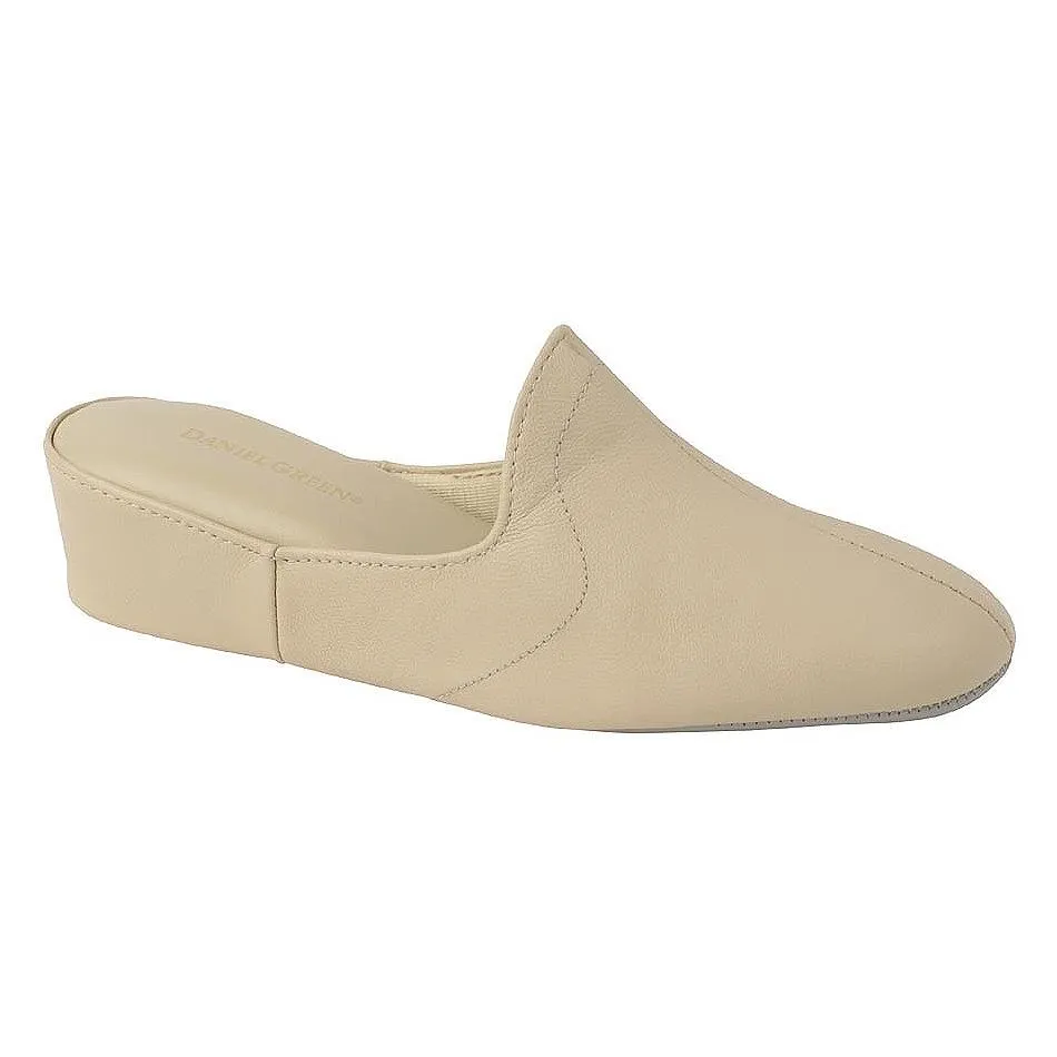 DANIEL GREEN WOMEN'S GLAMOUR BONE LEATHER WEDGE SLIPPER