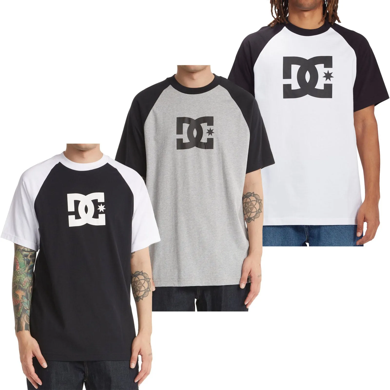 DC Shoes Mens DC Star Raglan Cotton T-Shirt