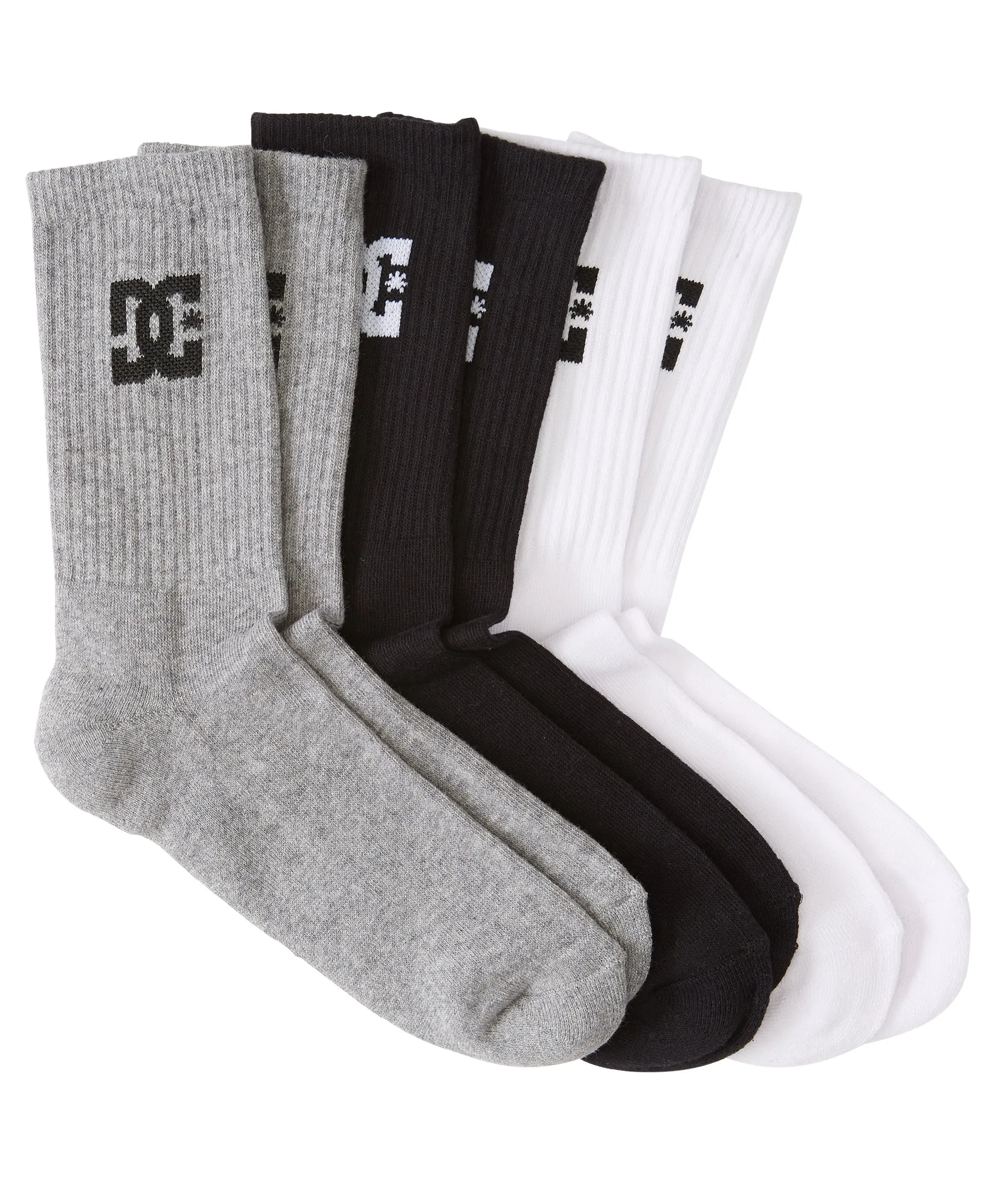 DC Shoes Mens SPP Crew Socks - 5 Pair Pack - 7-11UK