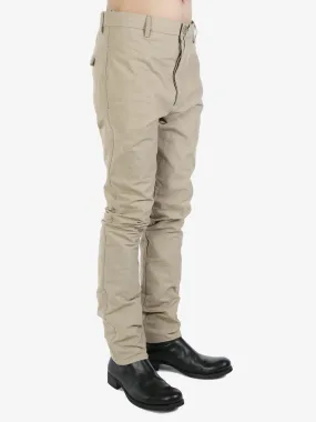 DEEPTI - Men Slim Ankle Classic Trousers With Button Pleat and 3D Back Pockets