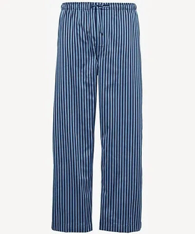 Derek Rose Mens Blue Wellington straight-leg relaxed-fit cotton pyjama trousers