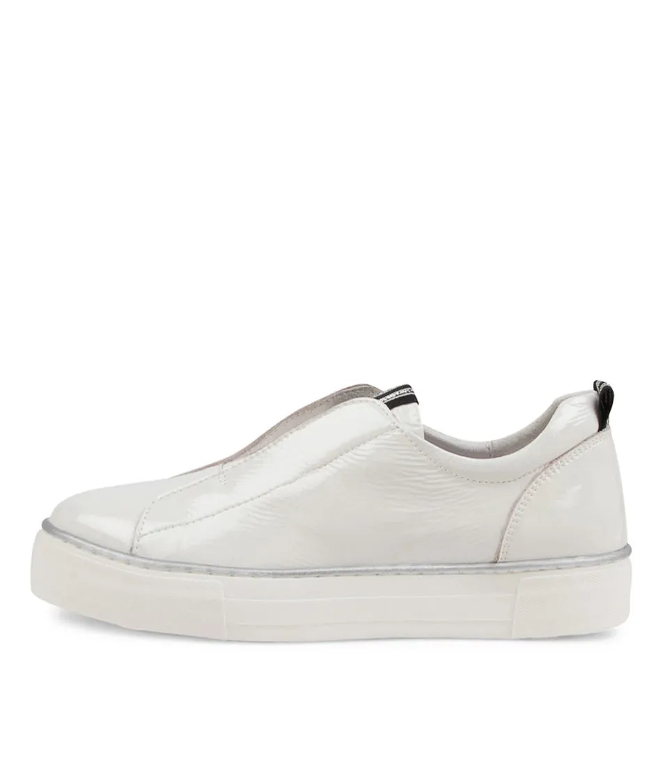 DJANGO & JULIETTE Fredie White Patent Leather Sneakers