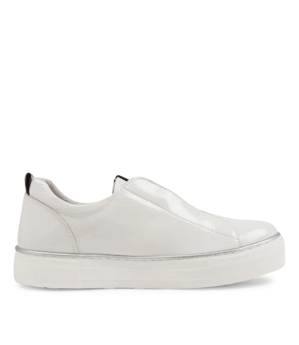 DJANGO & JULIETTE Fredie White Patent Leather Sneakers