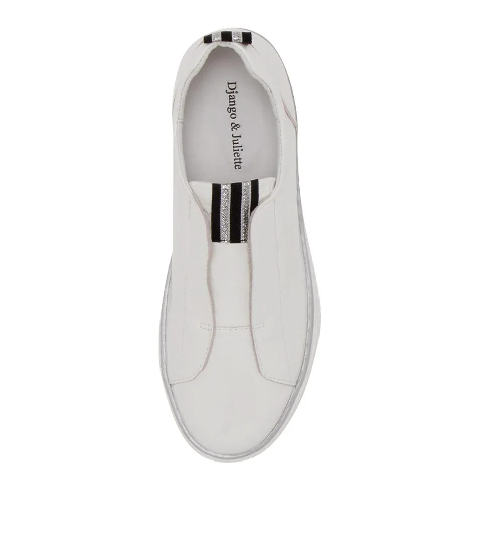 DJANGO & JULIETTE Fredie White Patent Leather Sneakers