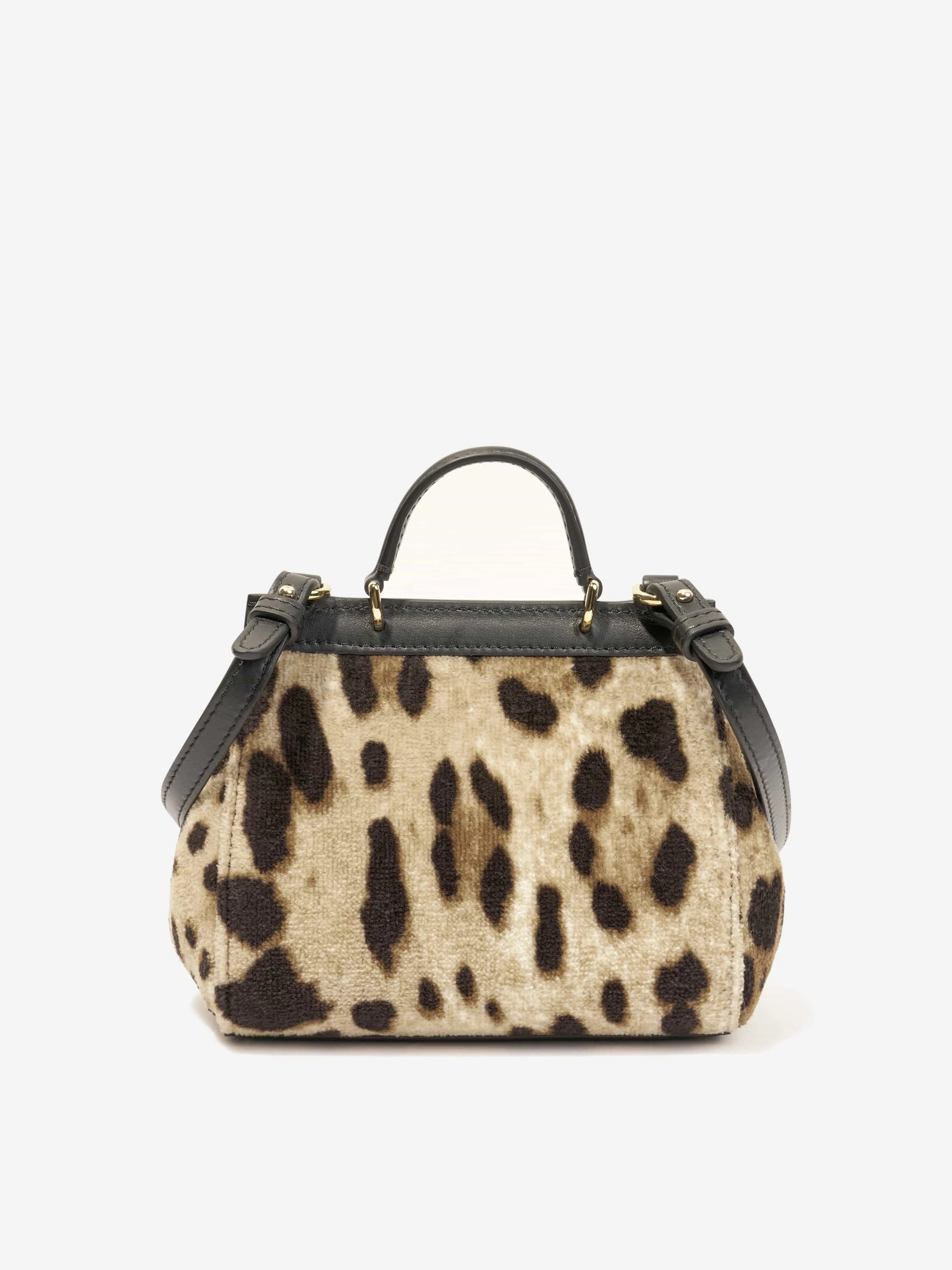 Dolce & Gabbana Girls Leopard Print Handbag in Beige