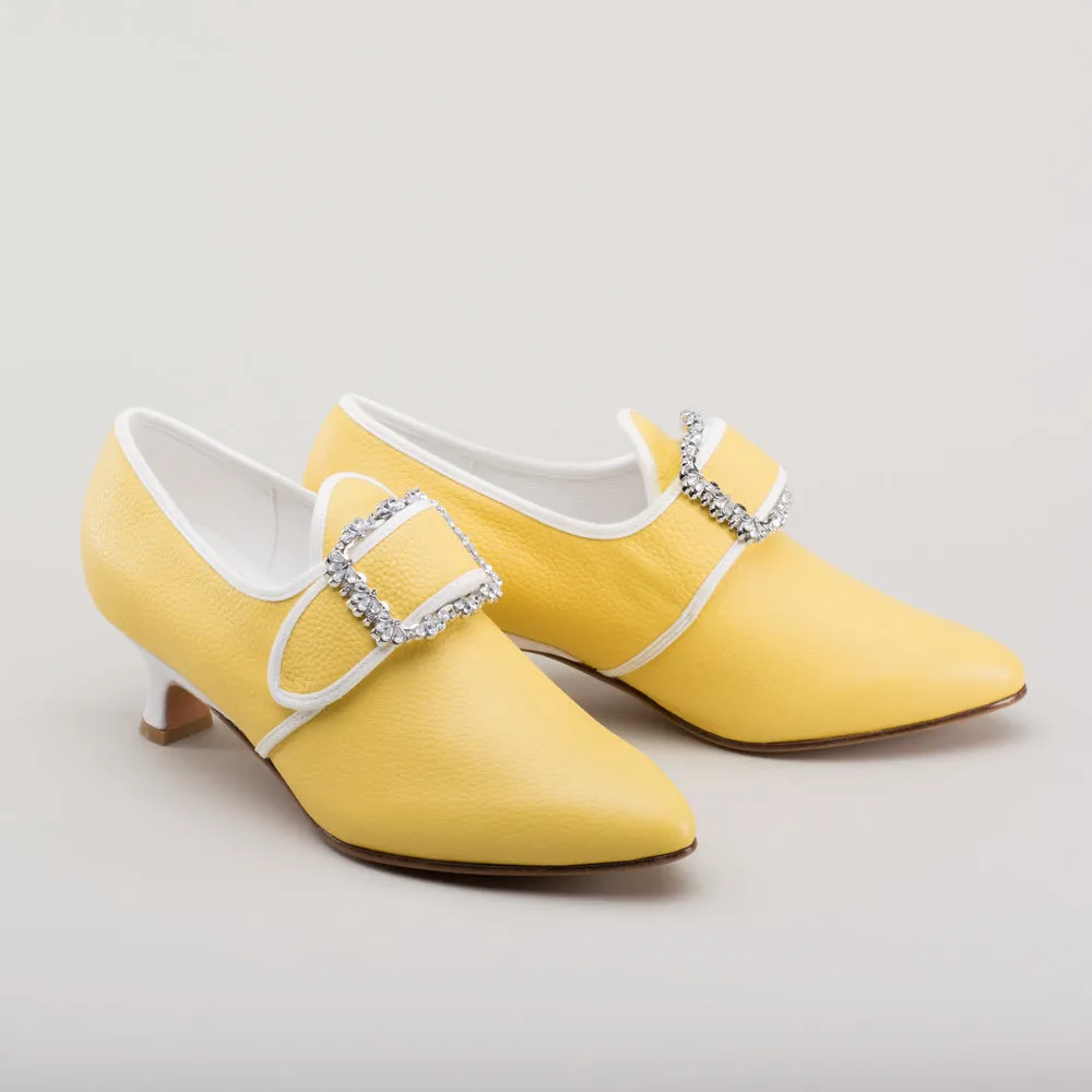 Dunmore Women's 18th Century Shoes (Yellow/White)