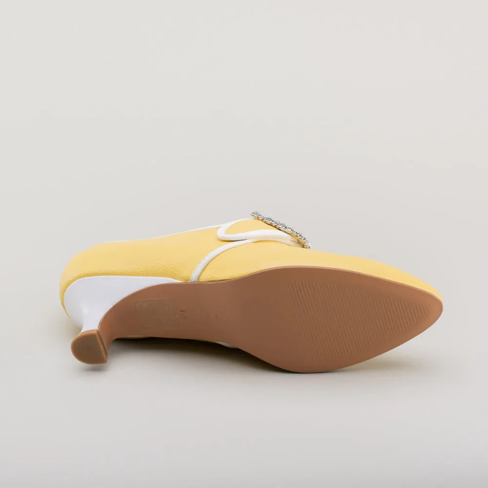 Dunmore Women's 18th Century Shoes (Yellow/White)