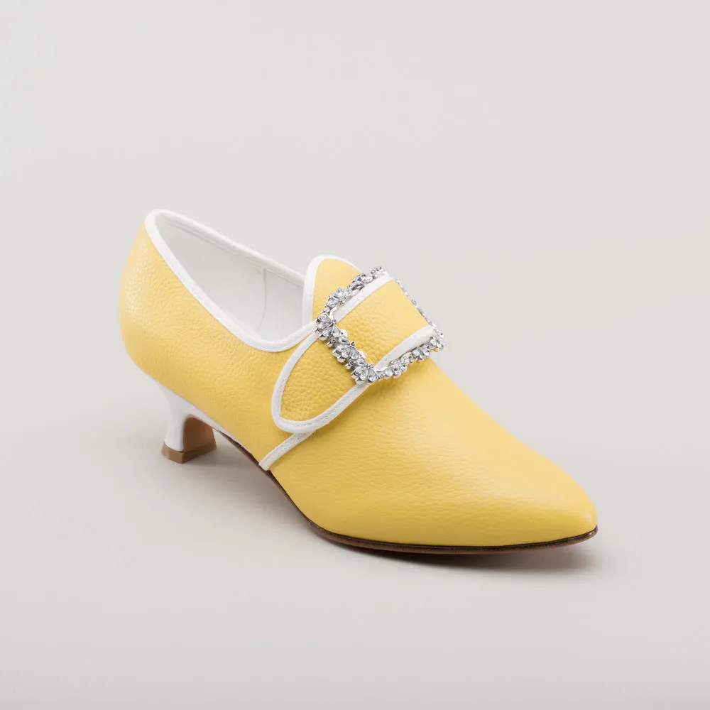 Dunmore Women's 18th Century Shoes (Yellow/White)