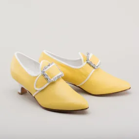 Dunmore Women's 18th Century Shoes (Yellow/White)